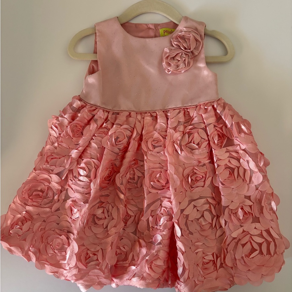 Penelope Mack Pink Floral Kids Formal Dress